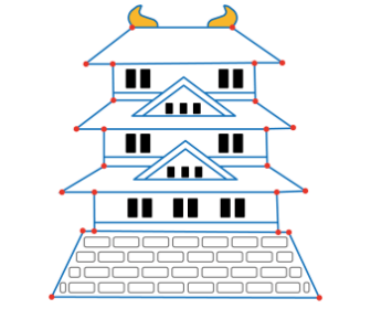 点つなぎ　日本のお城