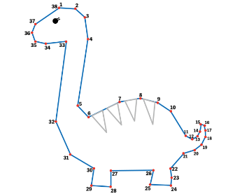 点つなぎ　恐竜（2）ブラキオサウルス