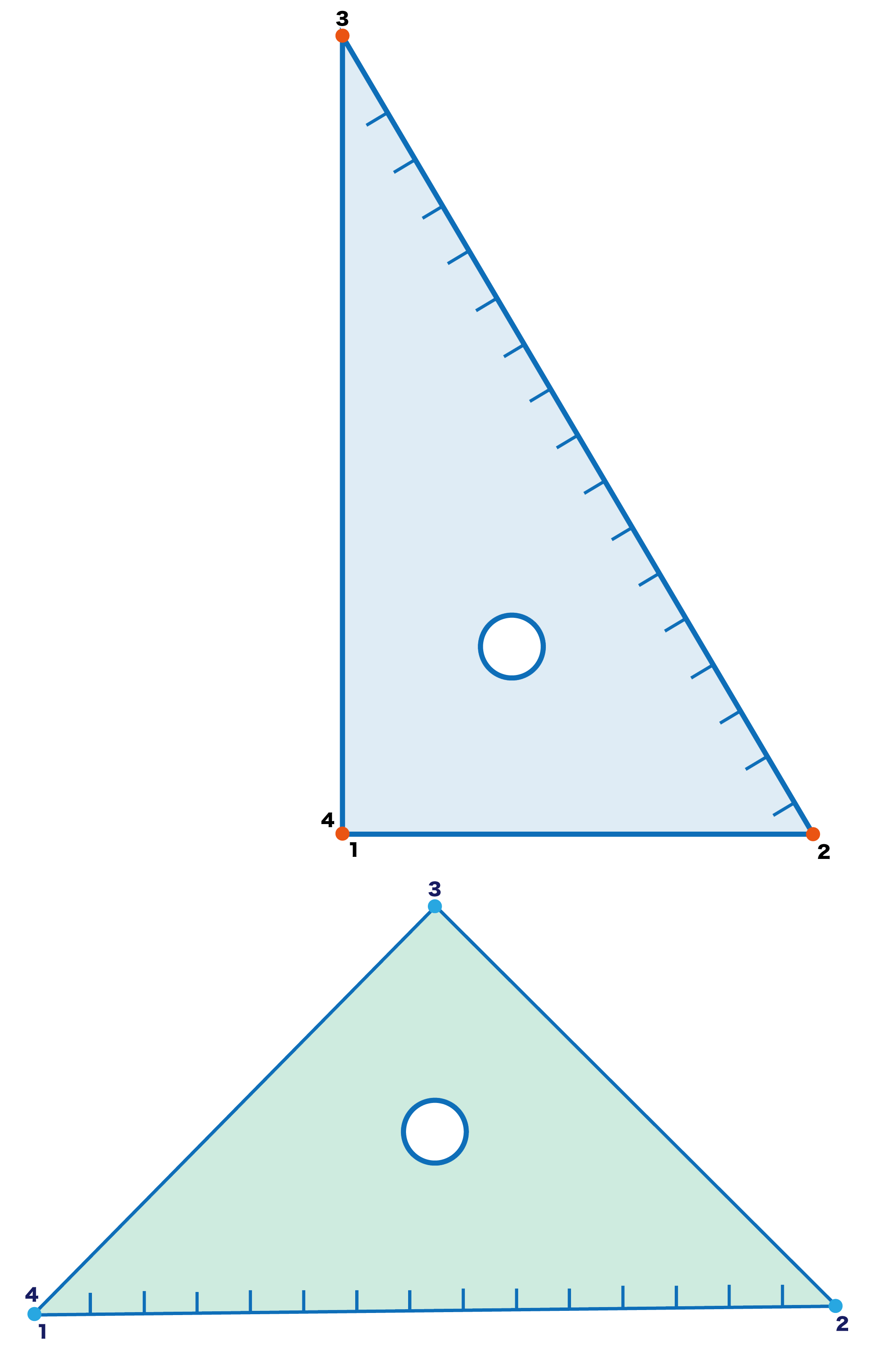 点つなぎ　三角定規（完成例）