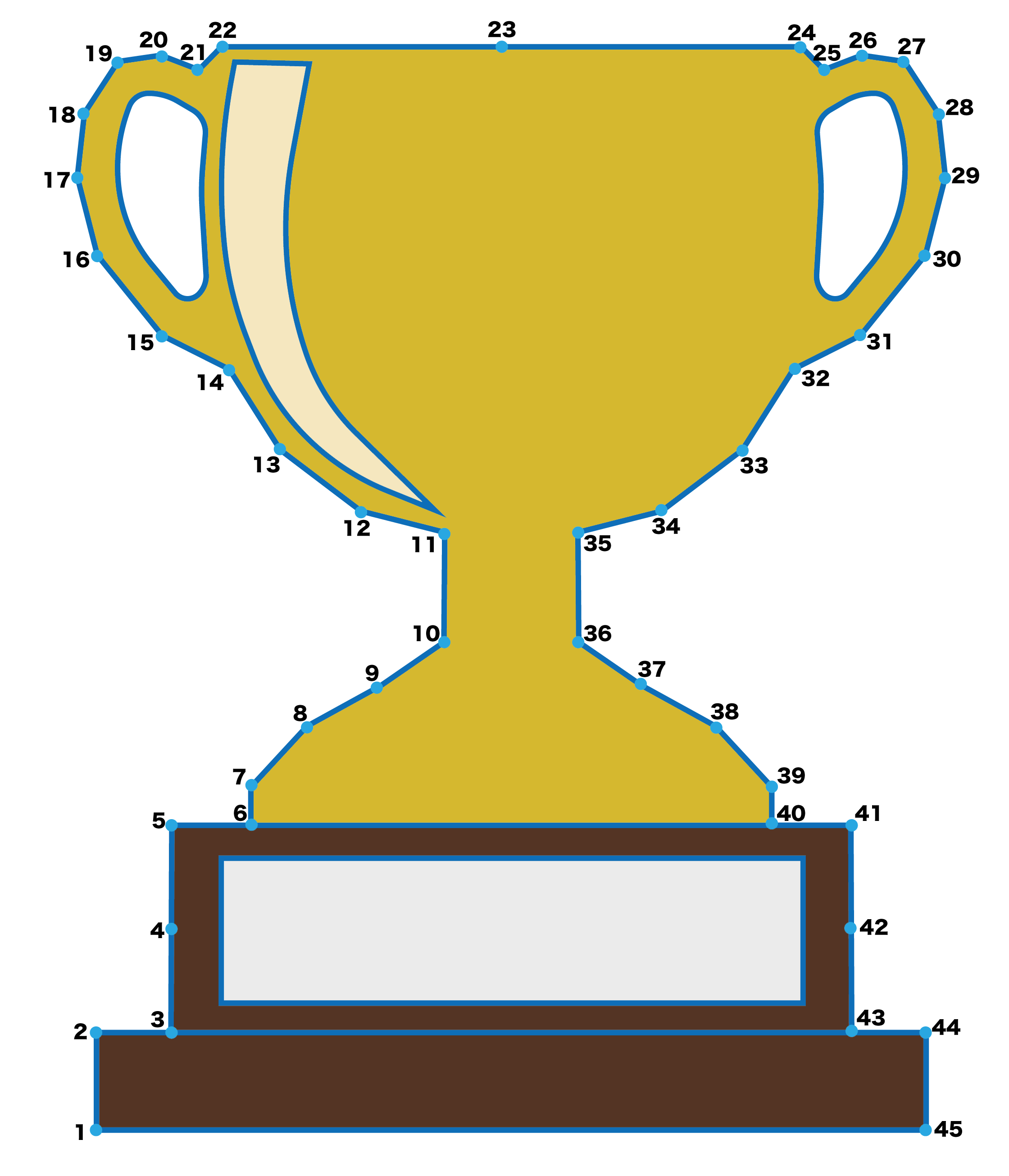 点つなぎ　優勝カップ（完成例）