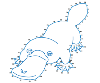 点つなぎ　カモノハシ