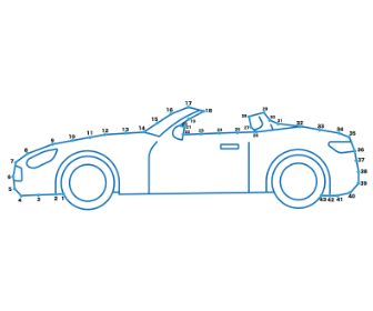 点つなぎ　オープンカー