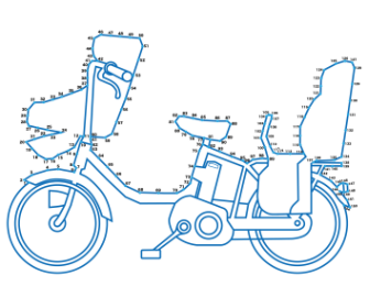 点つなぎ　電動アシスト自転車