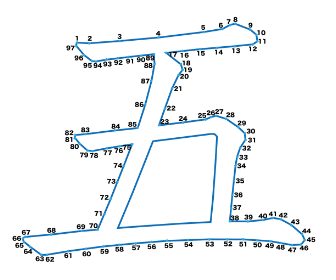 点つなぎ　漢字「五」