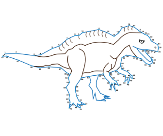 点つなぎ 恐竜(32)アクロカントサウルス