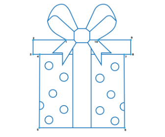 点つなぎ　クリスマスプレゼントボックス