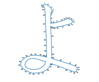 点つなぎ ひらがな「よ」