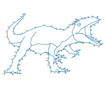 点つなぎ 恐竜(34)ギガノトサウルス