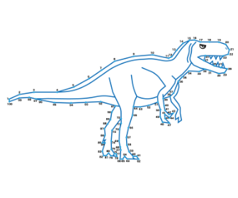 点つなぎ　恐竜（38）メガロサウルス