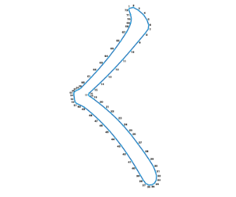 点つなぎ　ひらがな「く」