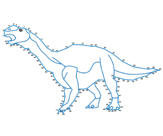 点つなぎ　恐竜（39）ムッタブラサウルス