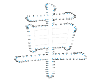 点つなぎ　漢字「車」