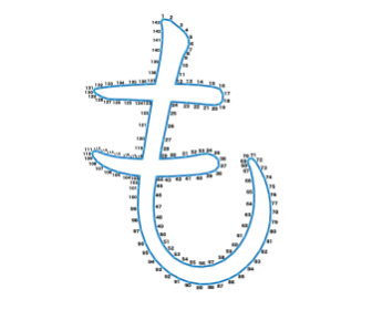 点つなぎ ひらがな「も」