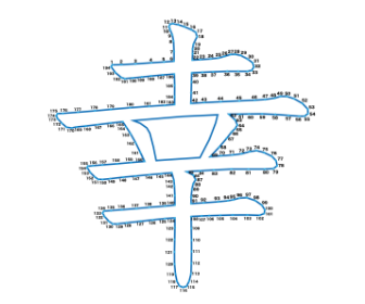 点つなぎ　漢字「幸」