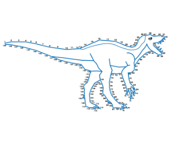 点つなぎ　恐竜（43）マイプ・マクロソラックス