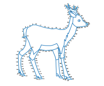 点つなぎ　シカ（鹿）